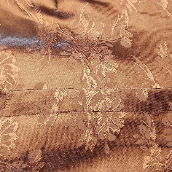 Chico's Design Women's Burnt Orange/Rust Asian Brocade Silk Top Size 0 - Picture 7 of 11